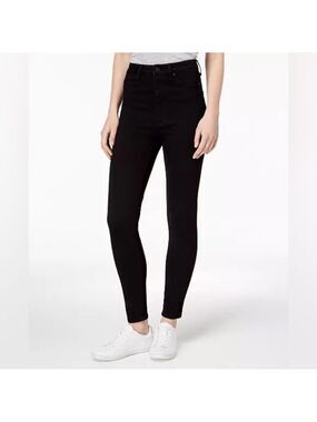 DEX NWT Black High Waisted Denim Jeggings Skinny Jeans Sz 26 Trendy Chic $74